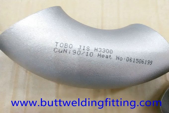銅のニッケル90/10 90度LRの肘のバット溶接付属品4