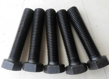 DIN933 931等級8.8のステンレス鋼の六角形の頭部はM20 M24 M30の黒い酸化物の六角頭のボルトをボルトで固定する 1