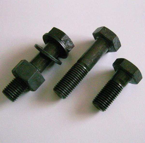 DIN933 931等級8.8のステンレス鋼の六角形の頭部はM20 M24 M30の黒い酸化物の六角頭のボルトをボルトで固定する 2