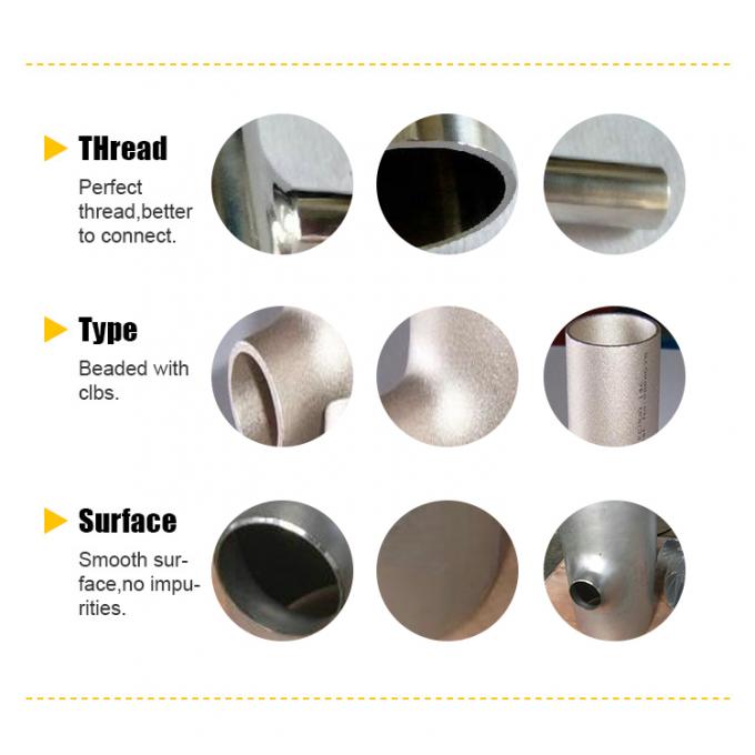 ASME B16.9 TR サンダーローリングステンレスレディューシングティー TEE 1/8"60"Butt 溶接SSチューブフィッティング 1