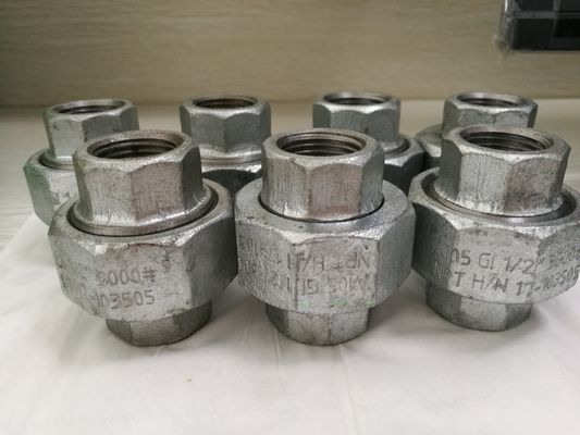 Butt Welded Pipe Fittings Female Threaded Unfixed Hexagon Pipe Fittings Union 1/8'' - 6''