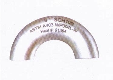 Stainless Steel Ss304/316 Elbow 180° LR Elbow Class 3000 Butt Weld Elbow Pipe Fittings