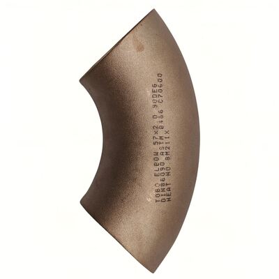 C70600 Copper Nickel 90 Degree Long Radius Butt Weld Elbow CuNi 90/10 Marine Seawater Pipe Fitting