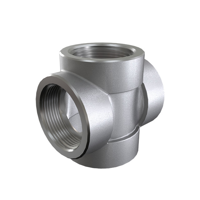 Cross Stainless Steel 316 / 316L ASME B16.11 Socket Weld Fittings For Oil Water