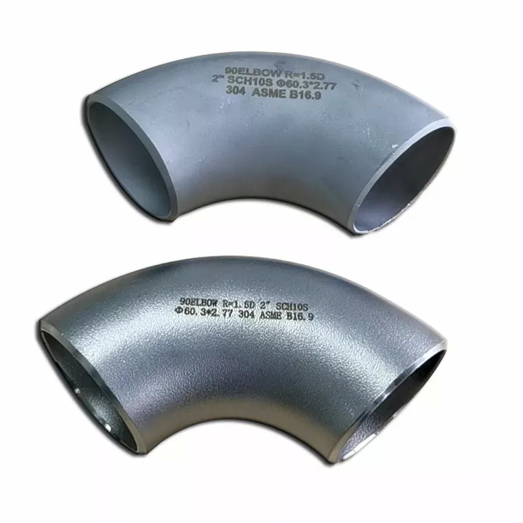 TKFM ASTM stainless steel ss304 90 degree elbow pipe DN50 stainless steel pipe fittings