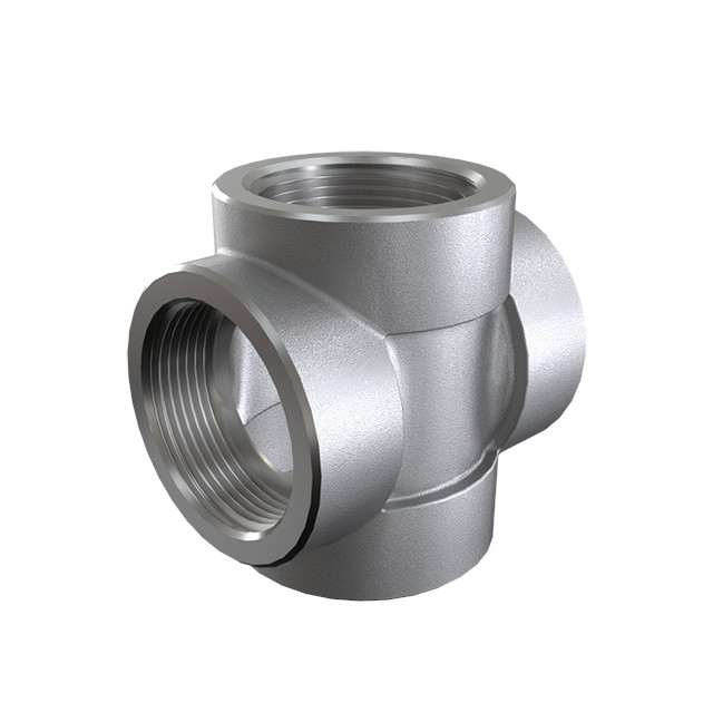 Cross Stainless Steel 316 / 316L ASME B16.11 Socket Weld Fittings For Oil Water