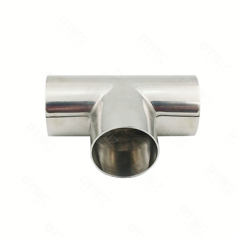 High Quality SS304 Stainless Steel Sanitary Reducing Tee Pipe Fittings Three Ways