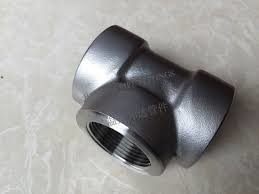 Asme B16.9 Steel Forged Pipe Fittings Threaded Tee Stainless Steel 304/316 Equal Tee