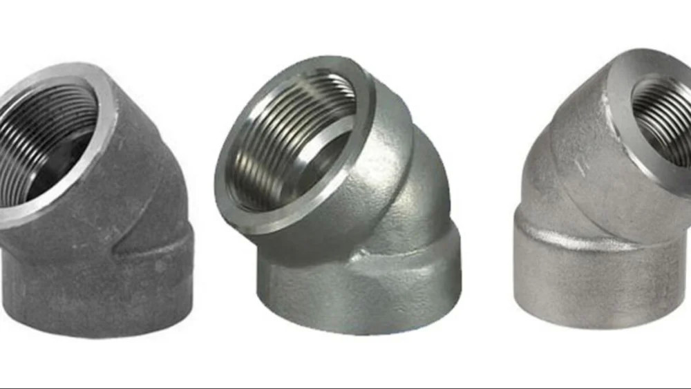 45° SCH 40 21.3mm Forged Pipe Fittings Short Radius Elbow ASME B16.9