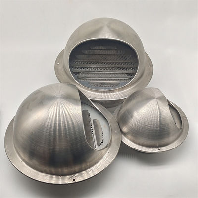 4" Wall Kitchen Stainless Steel Vent Cover Wall Round Vent Exhaust And Pipe Air Vent Cap