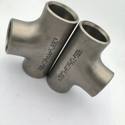 ASTM A312 UNS S31254 1-1/2'' SCH40 Pipe Fittings Tee  Duplex Stainless Steel Equal / Reducing Tee