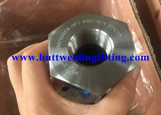 Hexagonal Bushing Forged Pipe Fittings 2” x ¾” 3000 / 6000 PSI NPT A105
