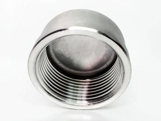 Threaded Round Cap ASTM A815 UNS S44627 Duplex Stainless Steel 3/4" ASME B16.11