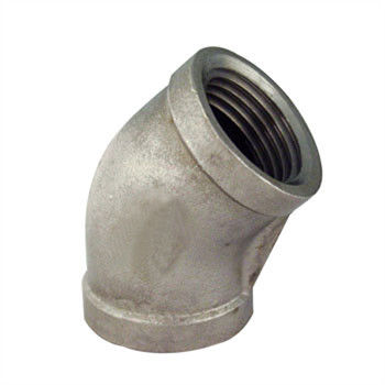 Threaded Elbow Stainless Steel 45 Degree Elbows Forged High Pressure Pipe Fittings Ss304/316