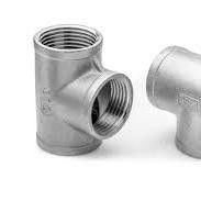 Stainless Steel 304 Straight Tee Joint Silver Corrosion Resistant Piping Component