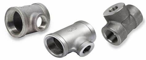 DN 2'' * 1'' SCH STD Forged Pipe Fittings Threaded Reducer Tee ANSI B16.9