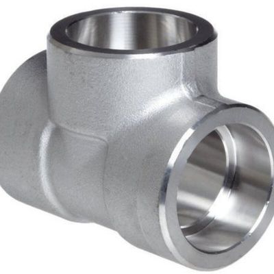 2-1/2" Sch80 ASME Stainless Steel UNS S30400 Socket Weld Tee Steel Forged Pipe Fittings